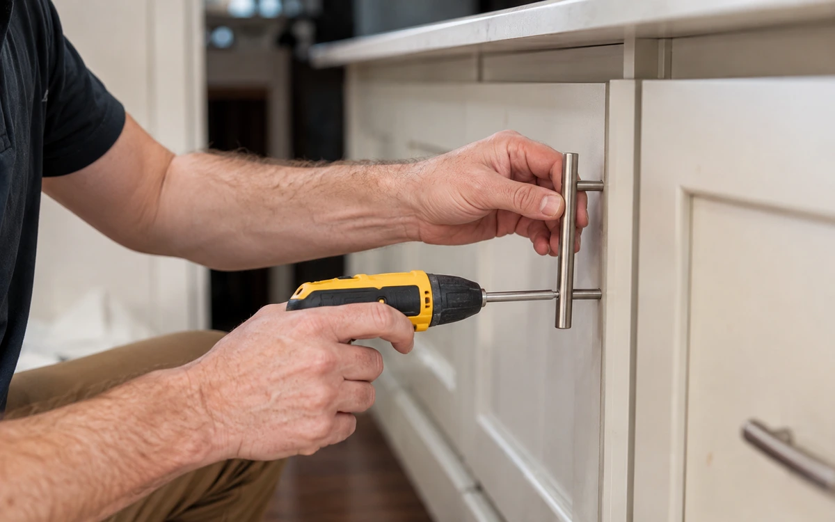 Cabinet hardware installation contractor